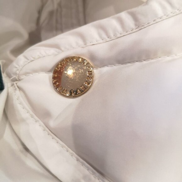 Lauren Ralph Lauren Women's Hooded Puffer Belted Down Jacket Coat Cream Sz Small - Picture 5 of 16